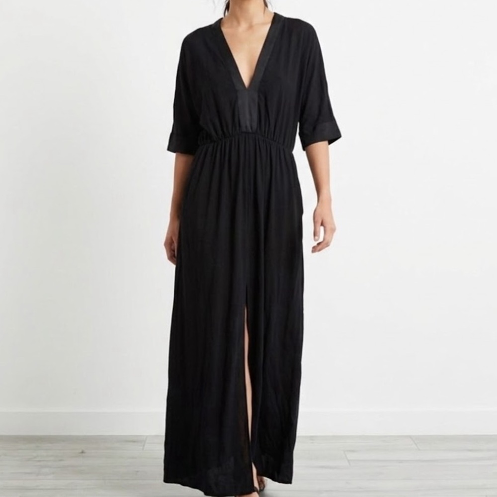 Anthropologie x Uma & Leopold Black Maxi Dress Small